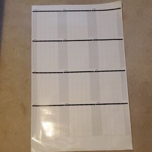 Large White Dry Erase Wall Calendar